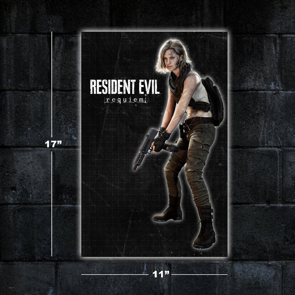 Resident Evil 9 Requiem video game poster - 11x17 wall art print merch horror